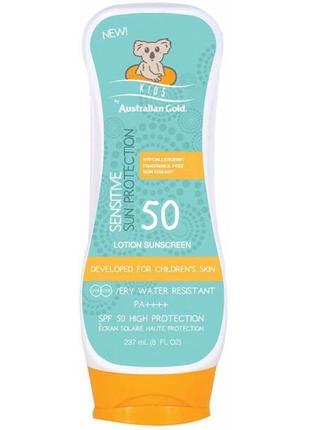 Детский гипоаллергенный солнцезащитный лосьон australian gold spf 50 sen2371 фото