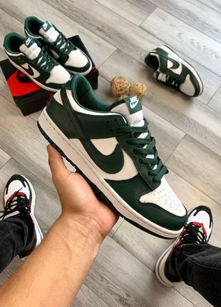 Мужские кроссовки nike sb dunk low dark green / smb