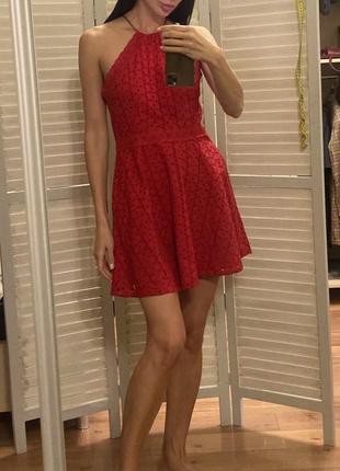 Платье - сарафан superdry. новое. красное и белое.1 фото