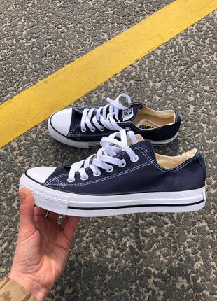 Мужские кроссовки converse low navy blue скидка sale / smb