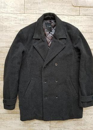 Вовняне двобортне пальто bon'a parte (xl)