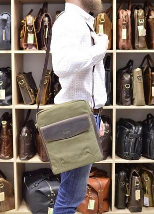 Мужская сумка, микс парусина+кожа rh-1810-4lx бренда tarwa8 фото