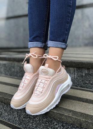 Стильные жеснкие кроссовки nike 97 в персиковом цвете (весна-лето-осень)😍