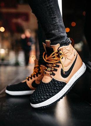 Чоловічі демісезонні кросівки найк nike duckboot 17 black/beige