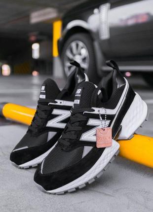 Мужские кроссовки new balance 574 sport black white.