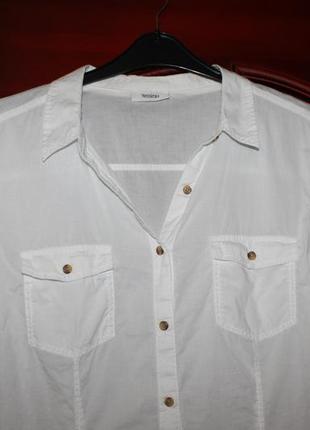 Хлопковая женская блузка, рубашка, наш 52 размер от jessica (c&a)2 фото