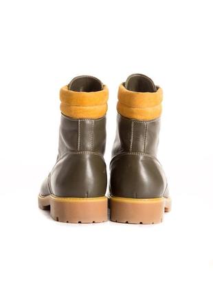 Зимние оливковые ботинки на заказ,  35-41 рр.3 фото