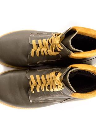 Зимние оливковые ботинки на заказ,  35-41 рр.4 фото