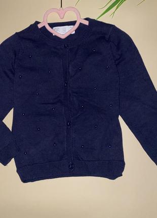 Кофта синего цвета, декорирована жемчужинами/план: 92/2 бренд: cool club