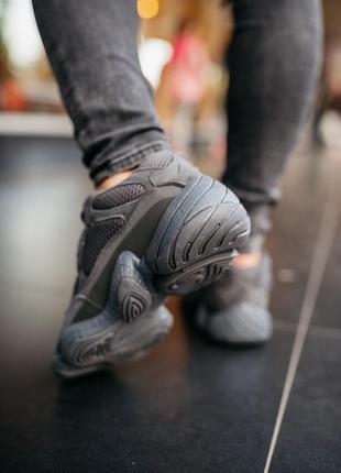 Adidas yeezy boost 500 utility black, мужские\женские чёрные осенние кроссовки адидас5 фото