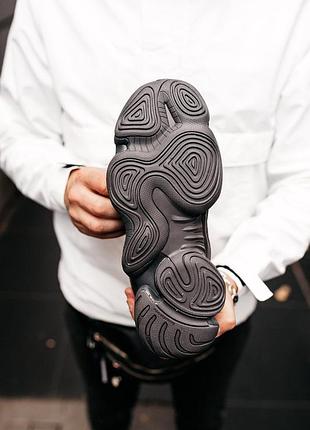 Adidas yeezy boost 500 utility black, мужские\женские чёрные осенние кроссовки адидас8 фото