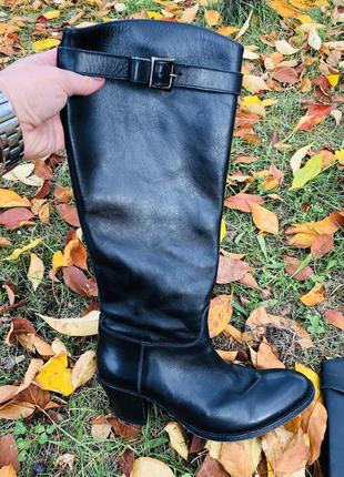 Сапоги казаки кожа