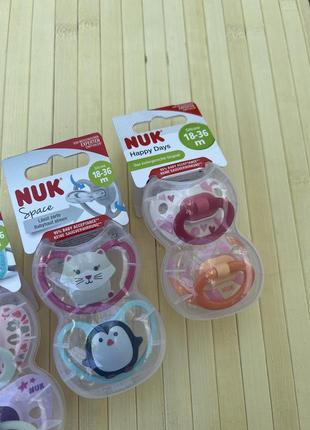 Пустушка nuk signature girl, nuk space, nuk happy days, nuk classic, star day&amp;night6 фото