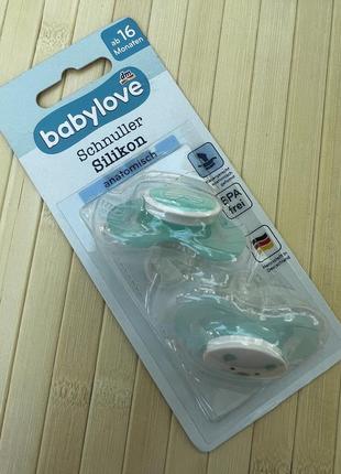 Силіконові та латексні пустушки babylove від 0 до 18м