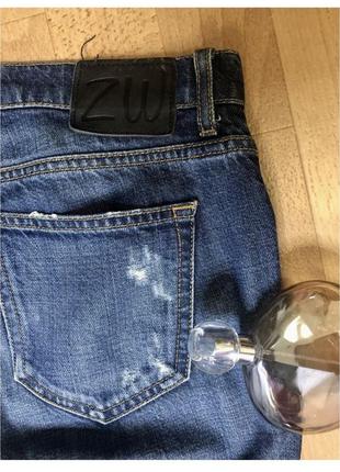 Джинси рвані укорочені zara premium jeans collection8 фото
