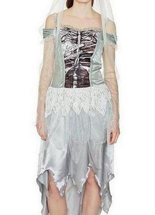 Платье зомби невесты утопленницы на halloween m размер