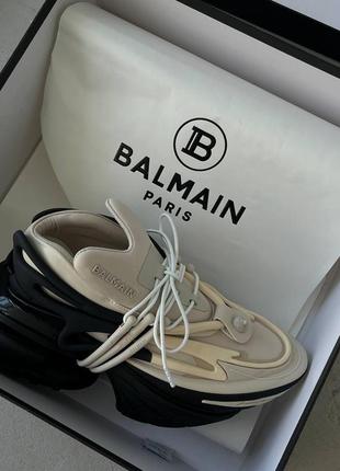 Кроссовки в стиле balmain молоко беж на толстой подошве