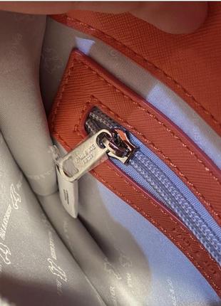 Плетеная сумочка кораллового цвета кросс-боди через плечо7 фото