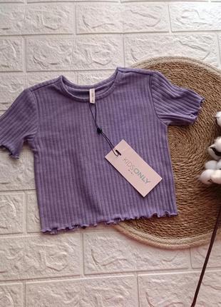 Топ футболка на дівчинку в рубчик
