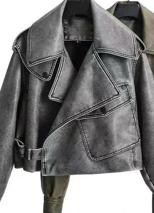 Є відео куртка косуха коротка варена терта графіт хакі