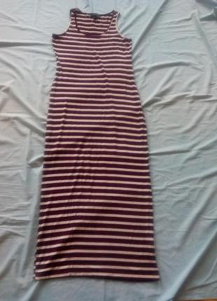 Трикотажное платье в полоску