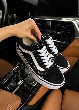 Женские кеды vans old skool platform black white 39-407 фото