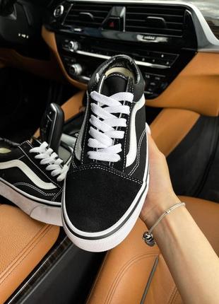 Женские кеды vans old skool platform black white 39-406 фото