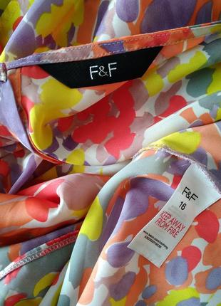 Р 16 / 50-52 обворожительная воздушная блуза майка сладкая в принт монпасье f&f5 фото