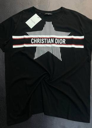 💜є наложка 💜lux якість💙жіноча футболка "christian dior"✅дуже тягнеться✅2 фото