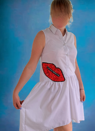 Белое платье uamode cotton