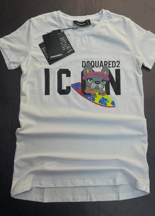 💜есть наложка 💜женская футболка "dsquared icon"❤️lux качество