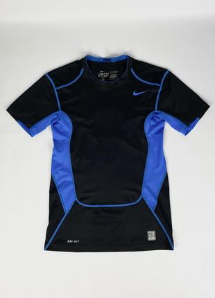 Спортивная футболка nike pro combat dri-fit оригинал черный размер l 449838-010