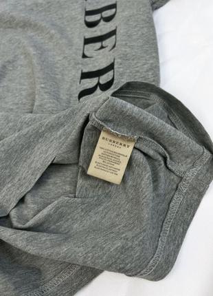 Burberry sport оригінальна вільна oversize сіра футболка з великим логотипом з бавовни9 фото