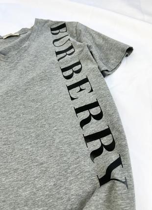 Burberry sport оригінальна вільна oversize сіра футболка з великим логотипом з бавовни4 фото