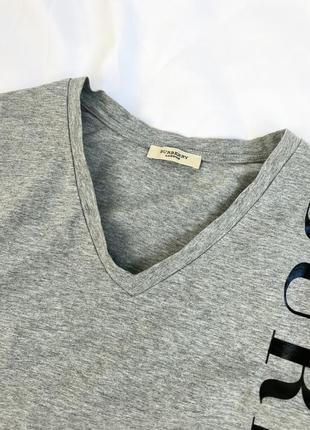 Burberry sport оригінальна вільна oversize сіра футболка з великим логотипом з бавовни7 фото