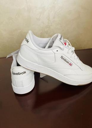 Кожаные кеды reebok