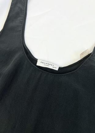 Equipment темно-серая, графитовая шелковая майка, блуза из шелка (черная)7 фото
