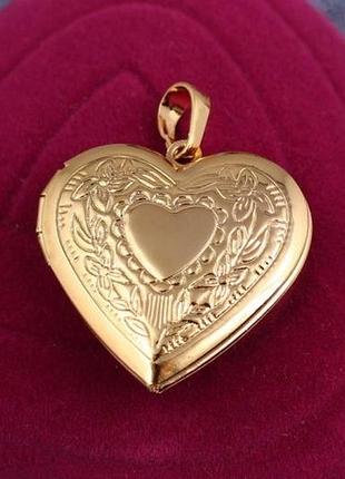 Кулон xuping jewelry медальон сердечко