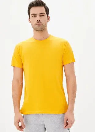 Класична базова чоловіча футболка жовта