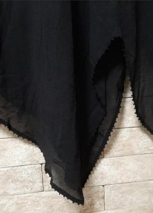 Ассиметричная  юбка из шёлка  с поясом  из бисера4 фото