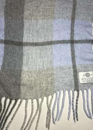 Шарф weavers of ireland, шерсть + кашемір, 170*28 см, як новий!3 фото