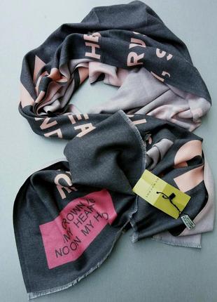 Burberry вовняний шарф сіро-рожевий1 фото