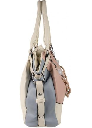 Женская сумка-шоппер модная сумочка стильная вместительная красивая на молнии с украшением на каждый день 1877204 фото