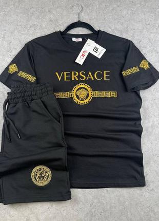 Комплект шорти + футболка в стилі versace