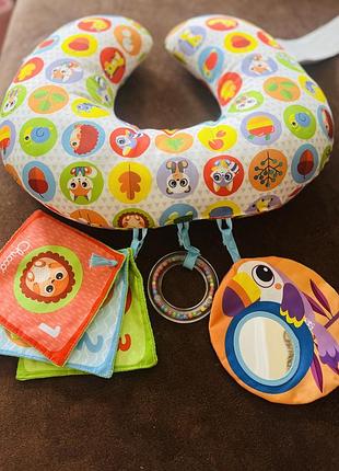 Подушка-игровой центр chicco "animal tummy time"