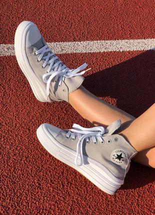 Кеди converse chuk taylor move high grey3 фото