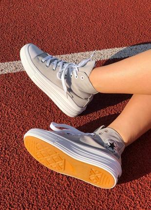 Кеди converse chuk taylor move high grey4 фото