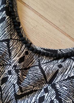Легкий сарафан, плаття на тонких бретелях в принт орнамент5 фото