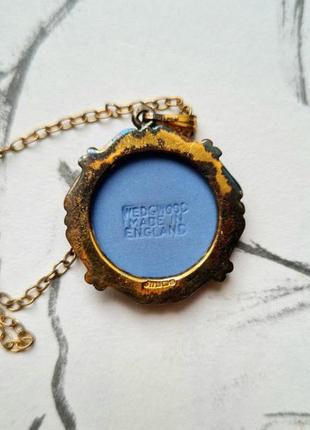 Старинный ожерелье wedgwood голубой бисквит с изображением звезды давида4 фото