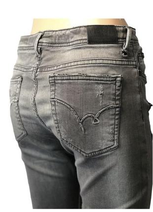 Серые рваные премиум джинсы скинни/слим kaporal2 фото